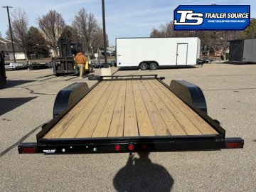 7x16 Top Hat BCH Flatbed Car Hauler Trailer - 7K GVWR -