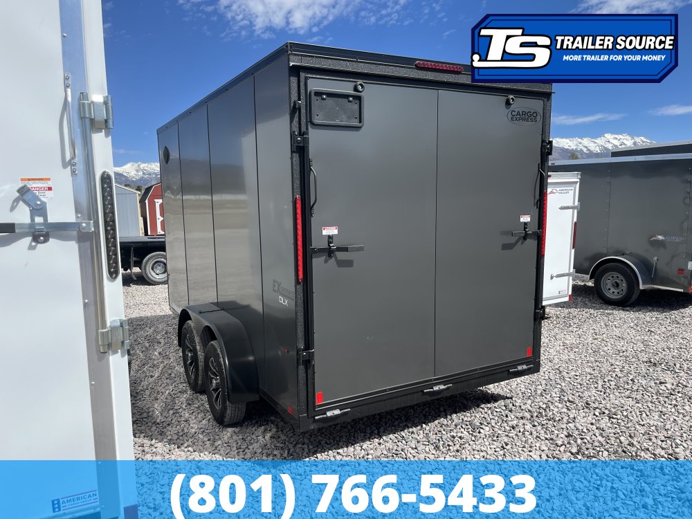 7x14 Cargo Express EX Series DLX Enclosed Cargo Trailer - 7'0" Interior - 7K GVWR - .080 PolyCor, Alloy Wheels
