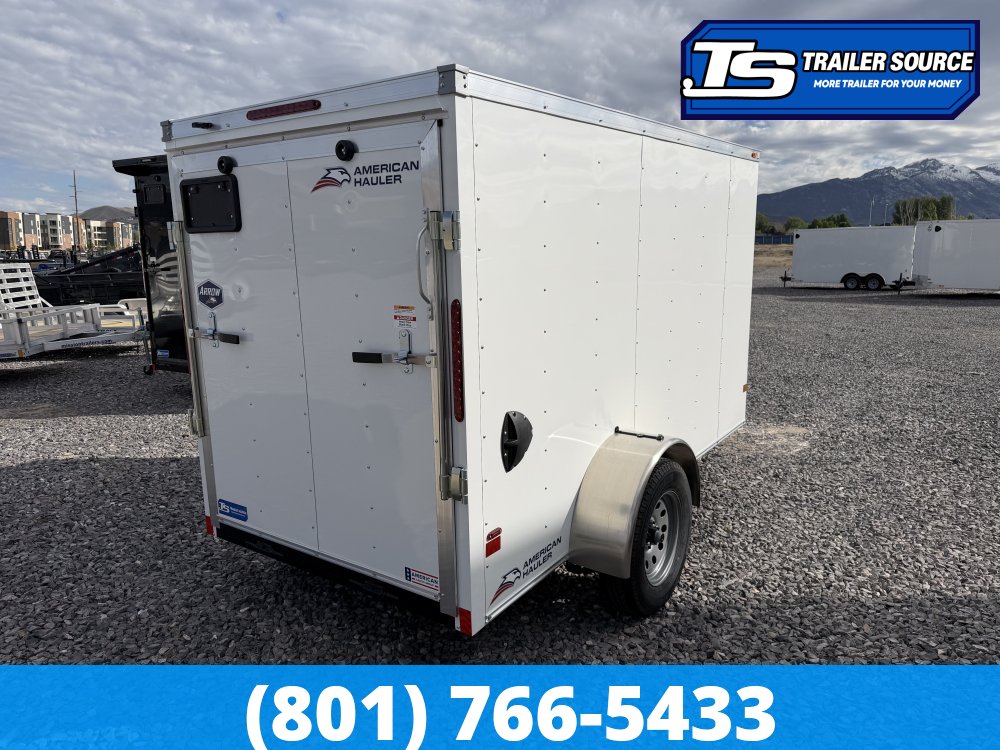 5x10 American Hauler Arrow Enclosed Cargo Trailer - 5'6" Interior - 3.5K GVWR - Ramp Door