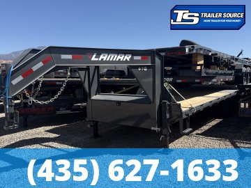 8.5x24 Lamar F8 Deckover Equipment Trailer - 14K GVWR - Gooseneck
