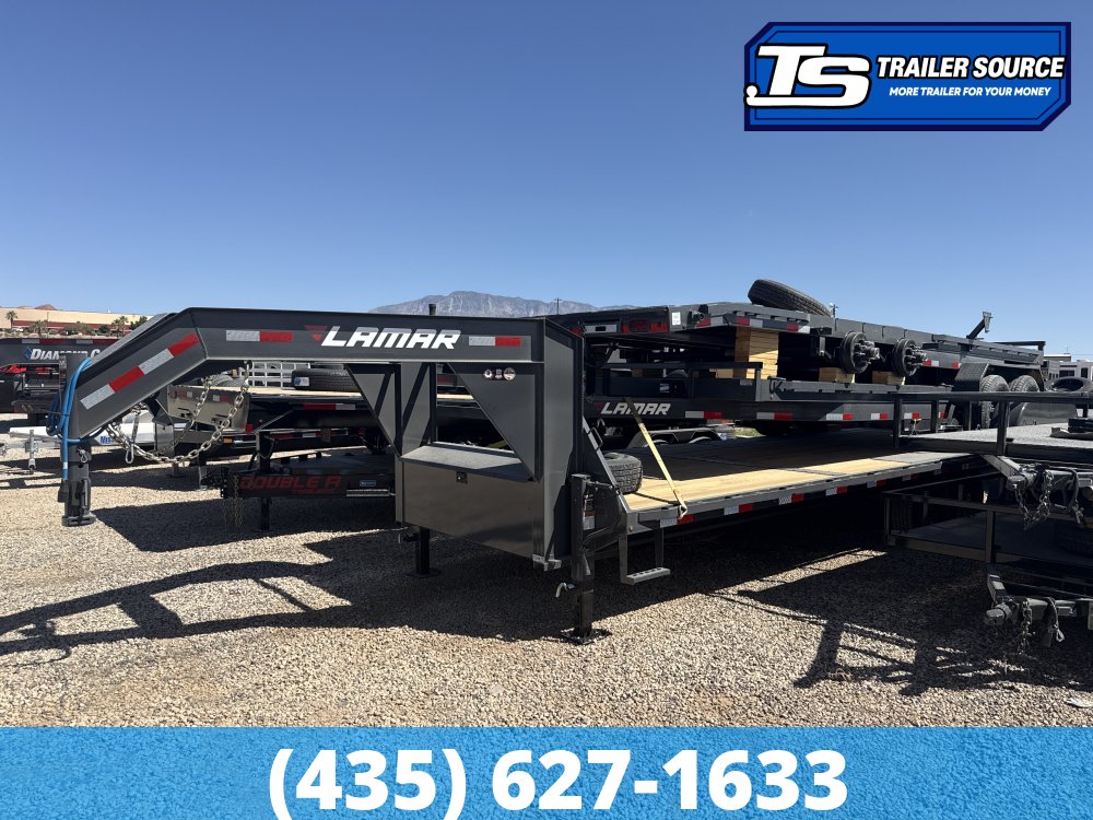 8.5x24 Lamar F8 Deckover Equipment Trailer - 14K GVWR - Gooseneck