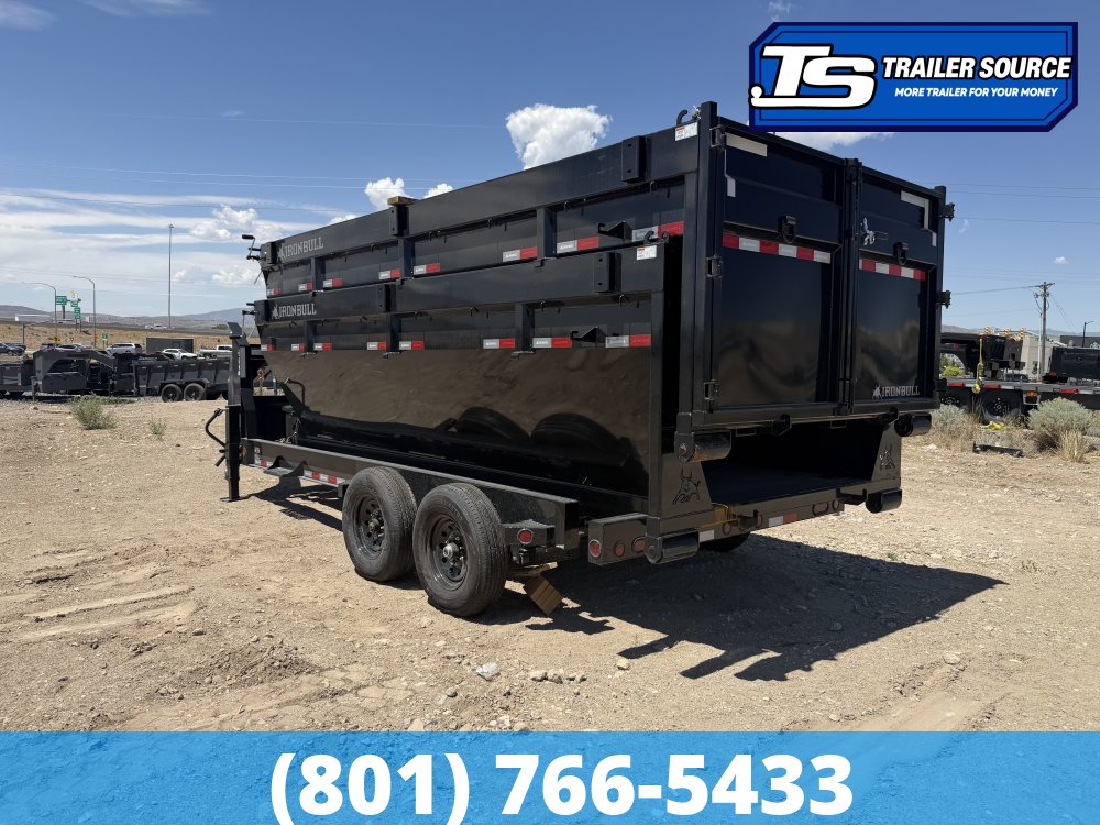 7x16 Iron Bull DBG Gooseneck Roll Off Trailer - 14K GVWR - Engineered Neck