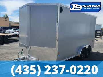 7.5x14 Alcom EZ Hauler XLT Aluminum Enclosed Cargo Trailer - 7'0" Interior - 7K GVWR - .080 PolyCor, Translucent Roof
