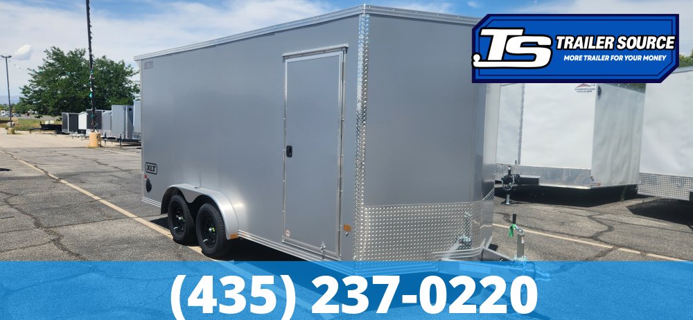7.5x14 Alcom EZ Hauler XLT Aluminum Enclosed Cargo Trailer - 7'0" Interior - 7K GVWR - .080 PolyCor, Translucent Roof