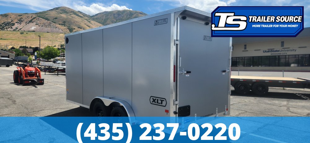 7.5x14 Alcom EZ Hauler XLT Aluminum Enclosed Cargo Trailer - 7'0" Interior - 7K GVWR - .080 PolyCor, Translucent Roof