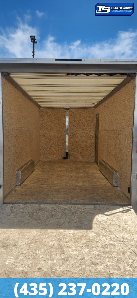 7.5x14 Alcom EZ Hauler XLT Aluminum Enclosed Cargo Trailer - 7'0" Interior - 7K GVWR - .080 PolyCor, Translucent Roof