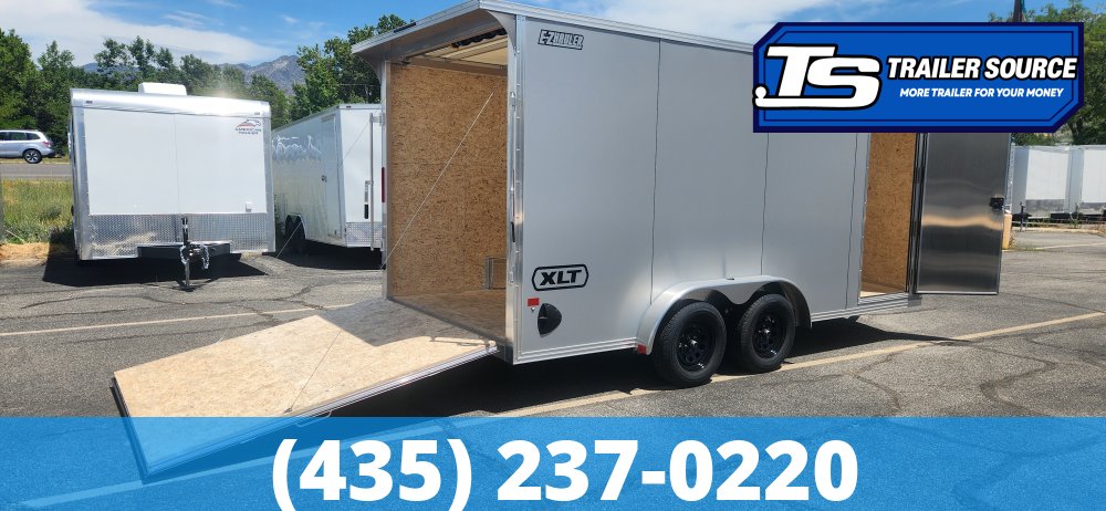 7.5x14 Alcom EZ Hauler XLT Aluminum Enclosed Cargo Trailer - 7'0" Interior - 7K GVWR - .080 PolyCor, Translucent Roof