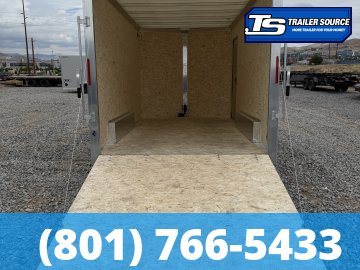 7.5x14 Alcom EZ Hauler XLT Aluminum Enclosed Cargo Trailer - 7'0" Interior - 3.5K GVWR - .080 PolyCor, Rear Spoiler, Translucent Roof