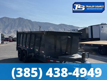 7x14 Lamar DT Dump Trailer - 48" Sides - 14K GVWR - Telescopic