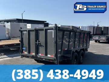 7x14 Lamar DT Dump Trailer - 48" Sides - 14K GVWR - Telescopic