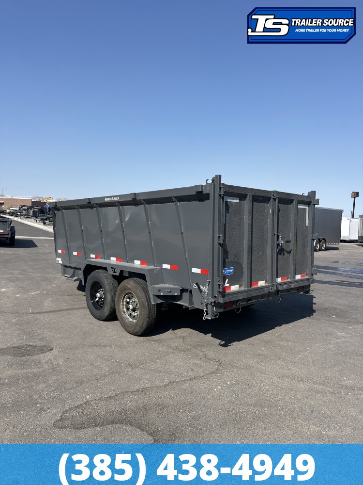 7x14 Lamar DT Dump Trailer - 48" Sides - 14K GVWR - Telescopic