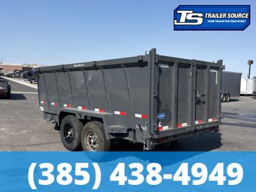 7x14 Lamar DT Dump Trailer - 48" Sides - 14K GVWR - Telescopic