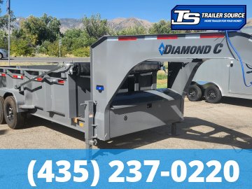 7x14 Diamond C LPT-GN 207 Gooseneck Dump Trailer - 32" Sides - 15.5K GVWR - 14 Ply Tires, Board Brackets