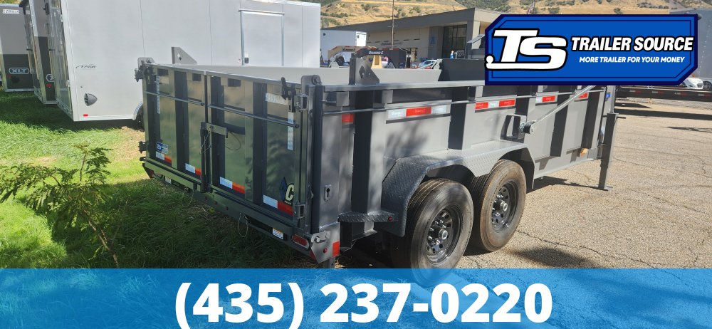 7x14 Diamond C LPT-GN 207 Gooseneck Dump Trailer - 32" Sides - 15.5K GVWR - 14 Ply Tires, Board Brackets