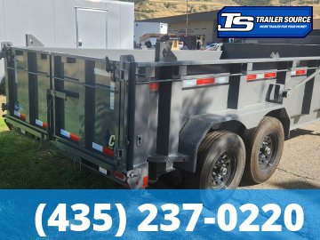 7x14 Diamond C LPT-GN 207 Gooseneck Dump Trailer - 32" Sides - 15.5K GVWR - 14 Ply Tires, Board Brackets