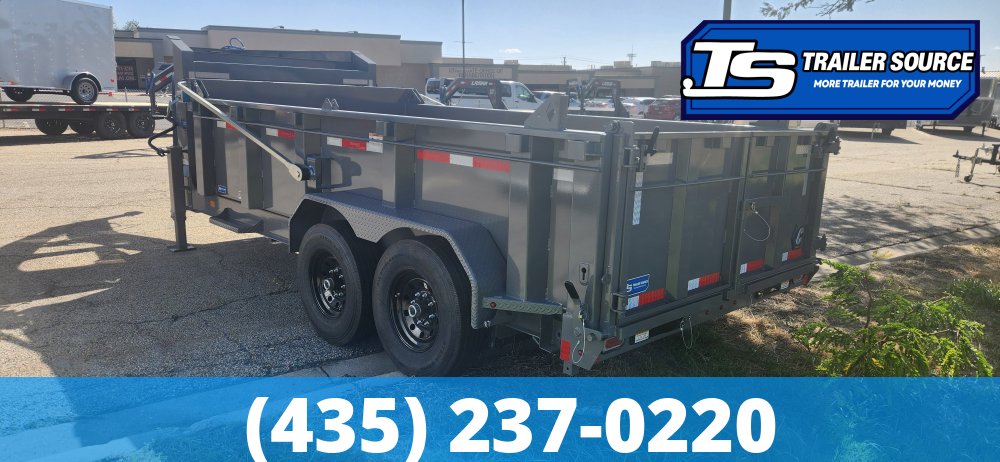 7x14 Diamond C LPT-GN 207 Gooseneck Dump Trailer - 32" Sides - 15.5K GVWR - 14 Ply Tires, Board Brackets
