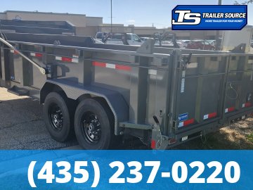 7x14 Diamond C LPT-GN 207 Gooseneck Dump Trailer - 32" Sides - 15.5K GVWR - 14 Ply Tires, Board Brackets