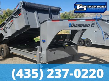 7x14 Diamond C LPT-GN 207 Gooseneck Dump Trailer - 32" Sides - 15.5K GVWR - 14 Ply Tires, Board Brackets