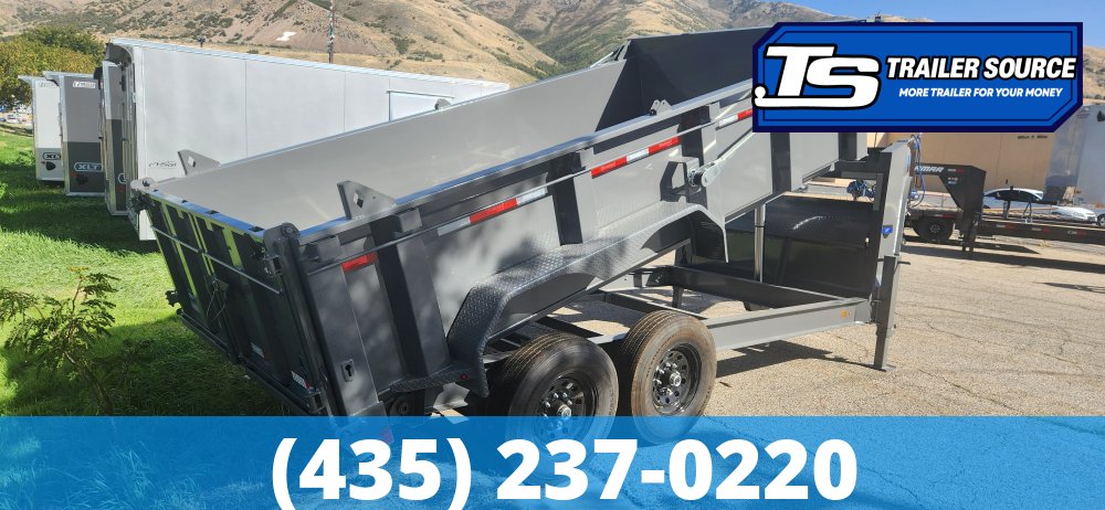 7x14 Diamond C LPT-GN 207 Gooseneck Dump Trailer - 32" Sides - 15.5K GVWR - 14 Ply Tires, Board Brackets