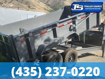 7x14 Diamond C LPT-GN 207 Gooseneck Dump Trailer - 32" Sides - 15.5K GVWR - 14 Ply Tires, Board Brackets