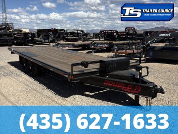 8.5x24 Double A Pro Series HBT Deckover Tilt Trailer - 15.4K GVWR - Winch Plate