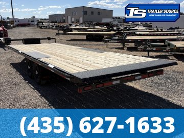 8.5x24 Double A Pro Series HBT Deckover Tilt Trailer - 15.4K GVWR - Winch Plate