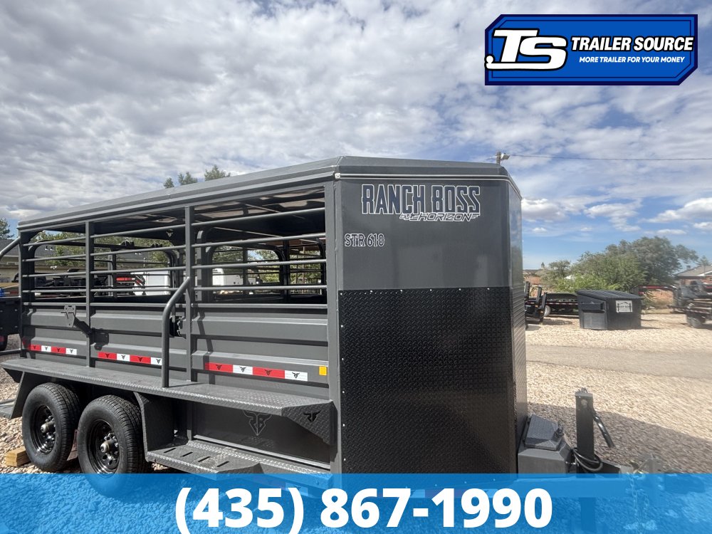 6.5x16 Ranch Boss STR-610 Horse Trailer - 15.2K GVWR -