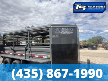 6.5x16 Ranch Boss STR-610 Horse Trailer - 15.2K GVWR -