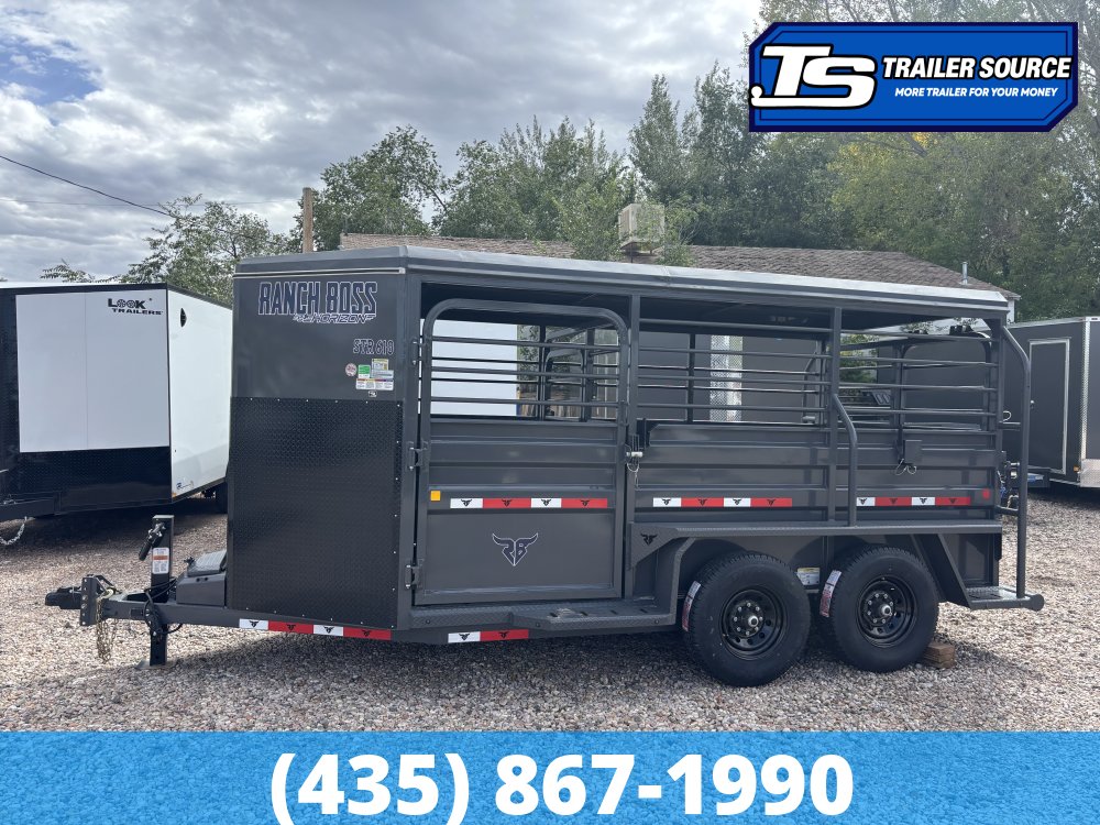 6.5x16 Ranch Boss STR-610 Horse Trailer - 15.2K GVWR -