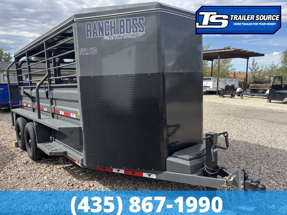 6.5x16 Ranch Boss STR-610 Horse Trailer - 15.2K GVWR -