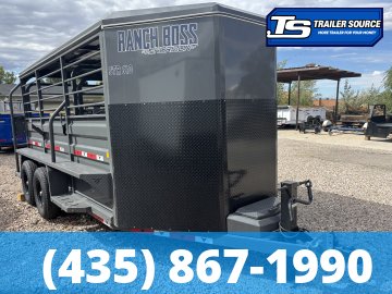 6.5x16 Ranch Boss STR-610 Horse Trailer - 15.2K GVWR -