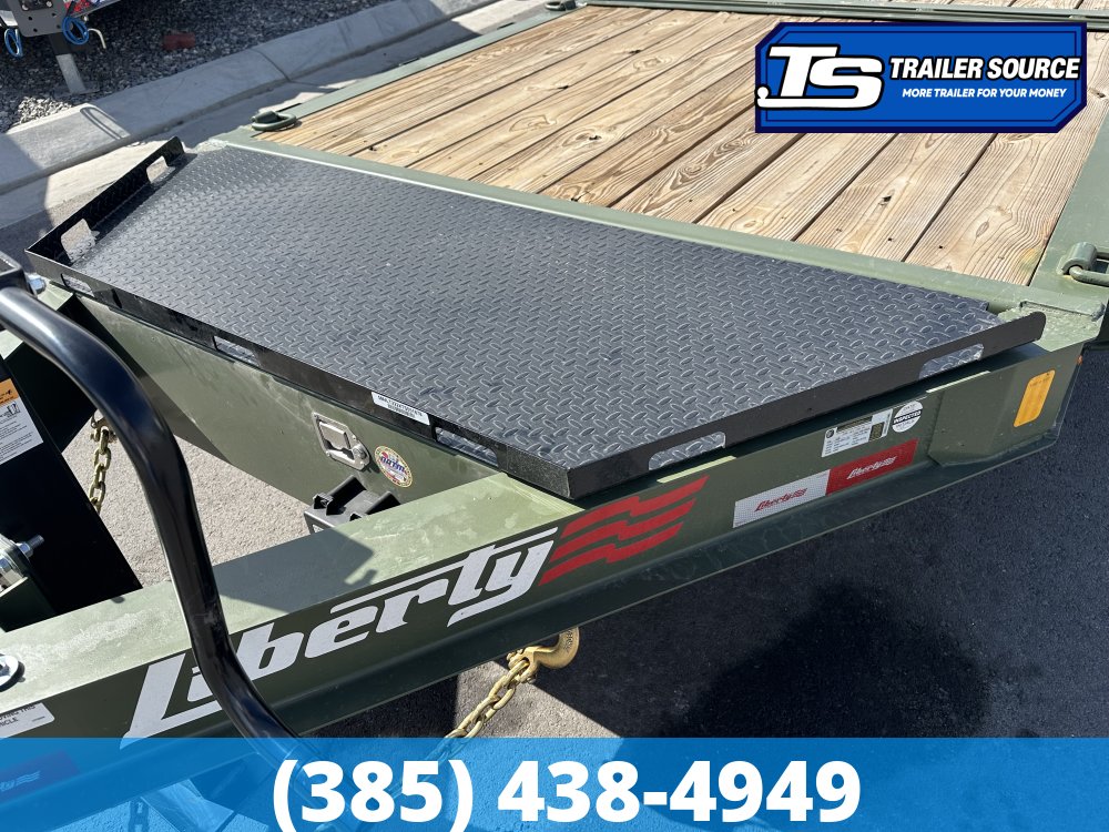 7x22 Liberty LT Equipment Trailer - 15.4K GVWR - Detach and Defend Coupler, Fork Holders, Tongue Box