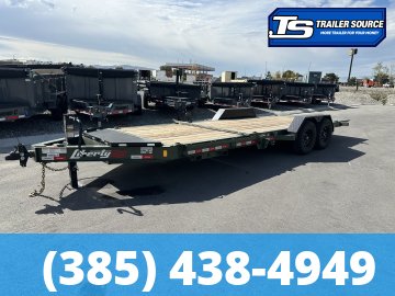 7x22 Liberty LT Equipment Trailer - 15.4K GVWR - Detach and Defend Coupler, Fork Holders, Tongue Box