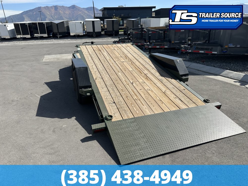 7x22 Liberty LT Equipment Trailer - 15.4K GVWR - Detach and Defend Coupler, Fork Holders, Tongue Box