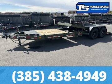 7x22 Liberty LT Equipment Trailer - 15.4K GVWR - Detach and Defend Coupler, Fork Holders, Tongue Box