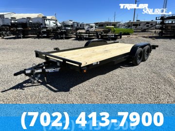 7x18 Top Hat Car Hauler 7K  Flatbed Car Hauler