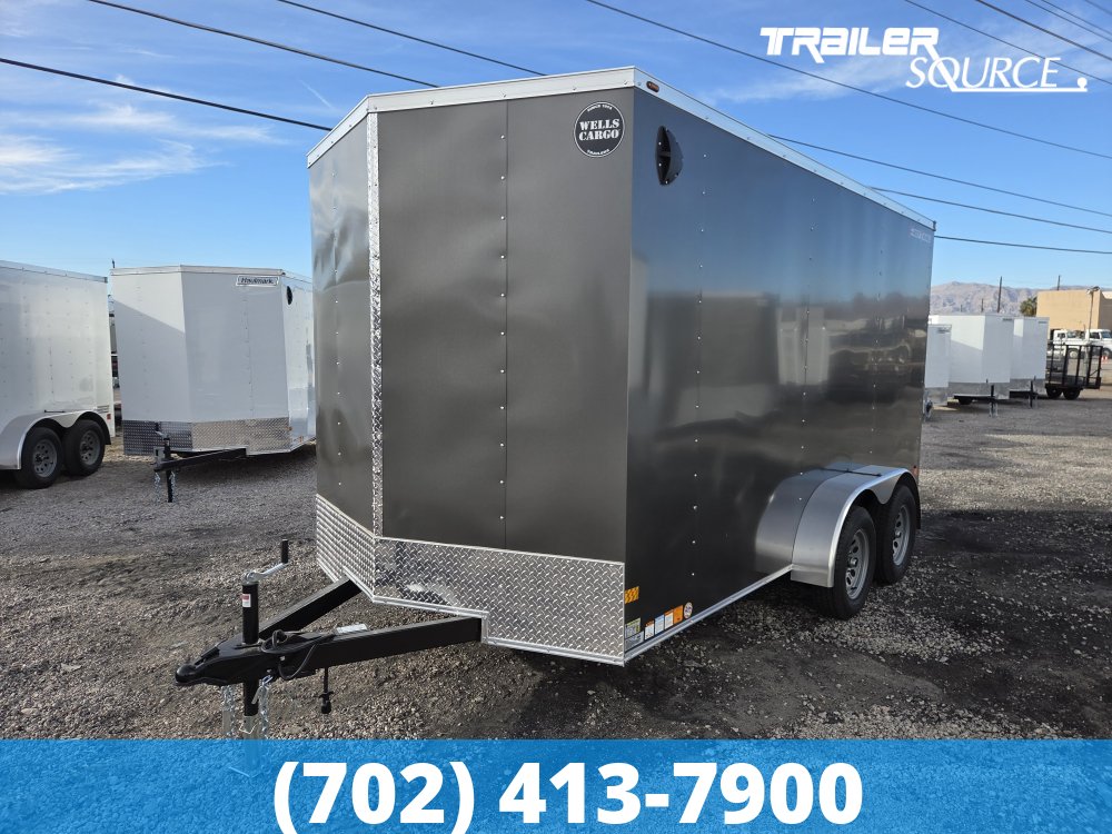 7x14 Wells Cargo Fast Trac Deluxe 7'0" Interior 7K Tandem Axle Enclosed Cargo