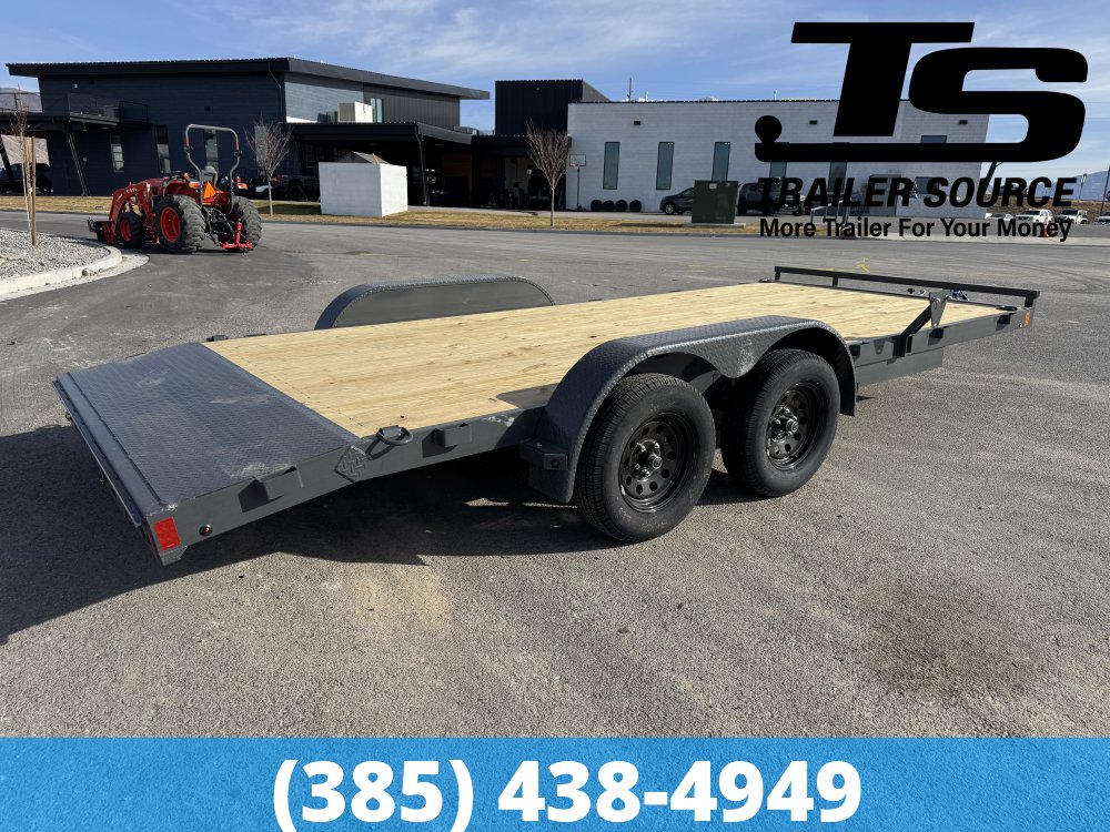 7x18 Lamar CE Flatbed Car Hauler Trailer - 7K GVWR -