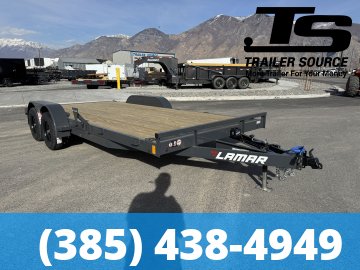 7x18 Lamar CE Flatbed Car Hauler Trailer - 7K GVWR -