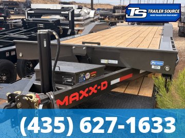 8.5x24 Maxx-D T8X Wide Body w/ Drive Over Fenders Power Tilt Trailer - 17.5K GVWR - D-Rings, Hydraulic Jack(s), Winch Plate