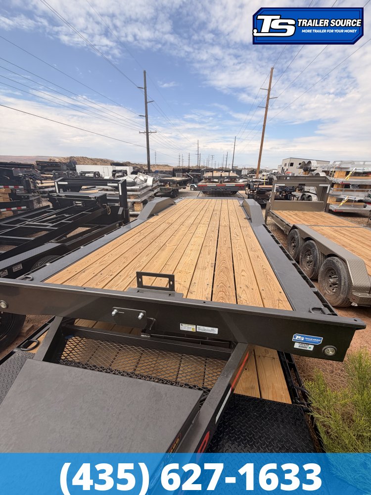 8.5x24 Maxx-D T8X Wide Body w/ Drive Over Fenders Power Tilt Trailer - 17.5K GVWR - D-Rings, Hydraulic Jack(s), Winch Plate