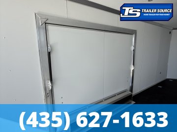 8.5x24 Alcom EZ Hauler Premium Aluminum Enclosed Car Hauler Trailer - 12K GVWR - Alloy Wheels, D-Rings, Dovetail, Power Tongue Jack, Rear Spoiler w/ Load Lights, Rubber Coin Floor,