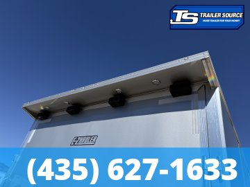 8.5x24 Alcom EZ Hauler Premium Aluminum Enclosed Car Hauler Trailer - 12K GVWR - Alloy Wheels, D-Rings, Dovetail, Power Tongue Jack, Rear Spoiler w/ Load Lights, Rubber Coin Floor,