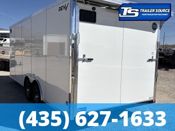 8.5x20 Wells Cargo Revv Enclosed Car Hauler Trailer - 7'0" Interior - 10K GVWR - .080 PolyCor, Rear Spoiler w/ Load Lights