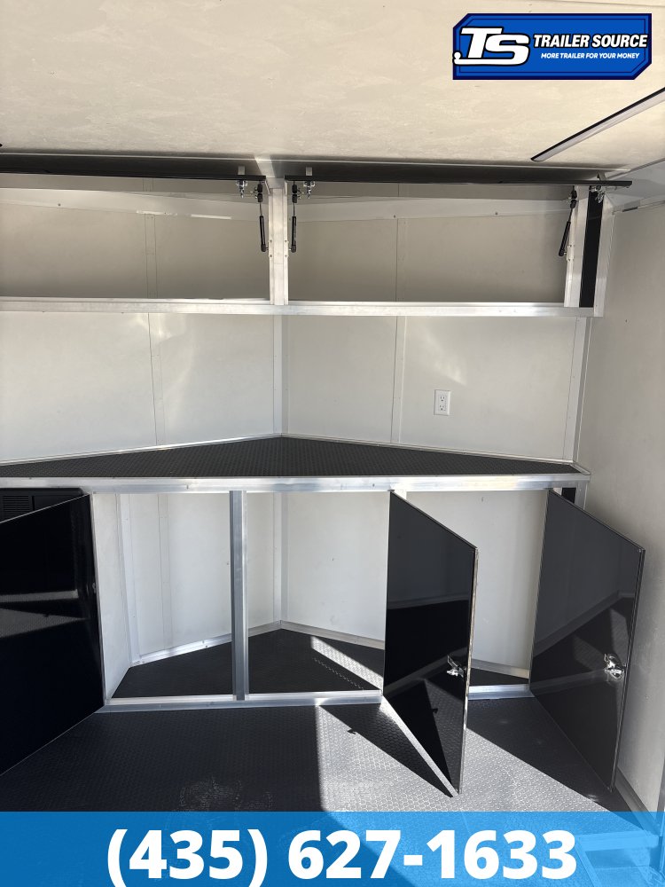 8.5x20 Wells Cargo Revv Enclosed Car Hauler Trailer - 7'0" Interior - 10K GVWR - .080 PolyCor, Rear Spoiler w/ Load Lights