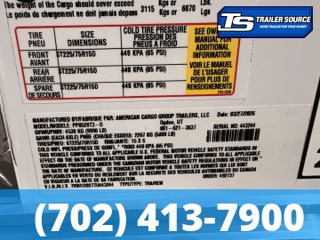 8.5x20 Haulmark Passport DELUXE Enclosed Cargo Trailer - 7'6" Interior - 10K GVWR -