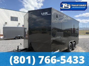 8.5x16 Look ST DLX Enclosed Cargo Trailer - 7'0" Interior - 10K GVWR - .080 PolyCor, Black Out Package, Rear Spoiler w/ Load Lights