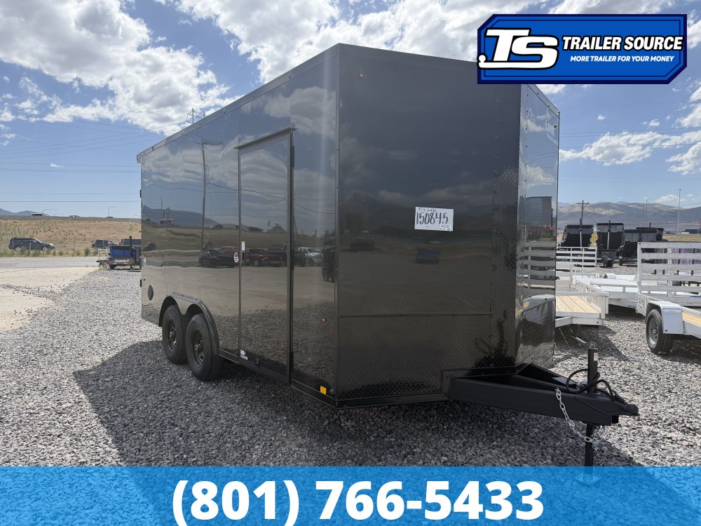 8.5x16 Look ST DLX Enclosed Cargo Trailer - 7'0" Interior - 10K GVWR - .080 PolyCor, Black Out Package, Rear Spoiler w/ Load Lights