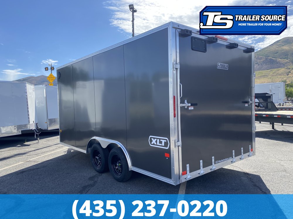 8.5x16 Alcom Aluminum EZ Hauler XLT Auto Trailer - 7'0" Interior - 7K GVWR - Dovetail, Ramp Door, Ramp Extension