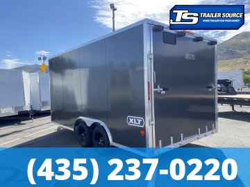 8.5x16 Alcom Aluminum EZ Hauler XLT Auto Trailer - 7'0" Interior - 7K GVWR - Dovetail, Ramp Door, Ramp Extension